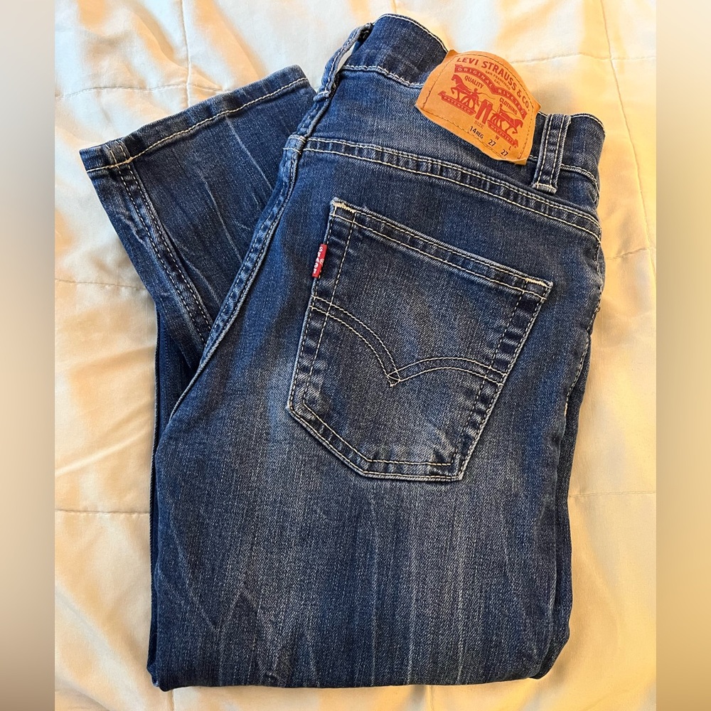 🍁🎄Levi’s 510 Skinny Jeans size 14R Boys, Distressed